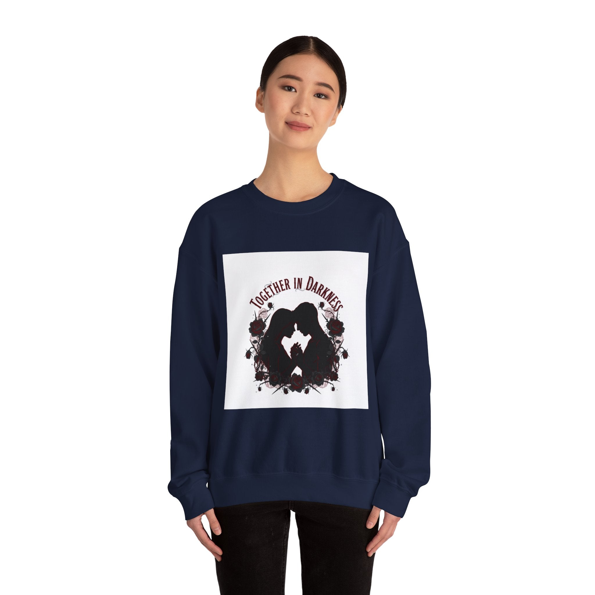 Together in Darkness Crewneck Sweatshirt | goth valentine, emo love