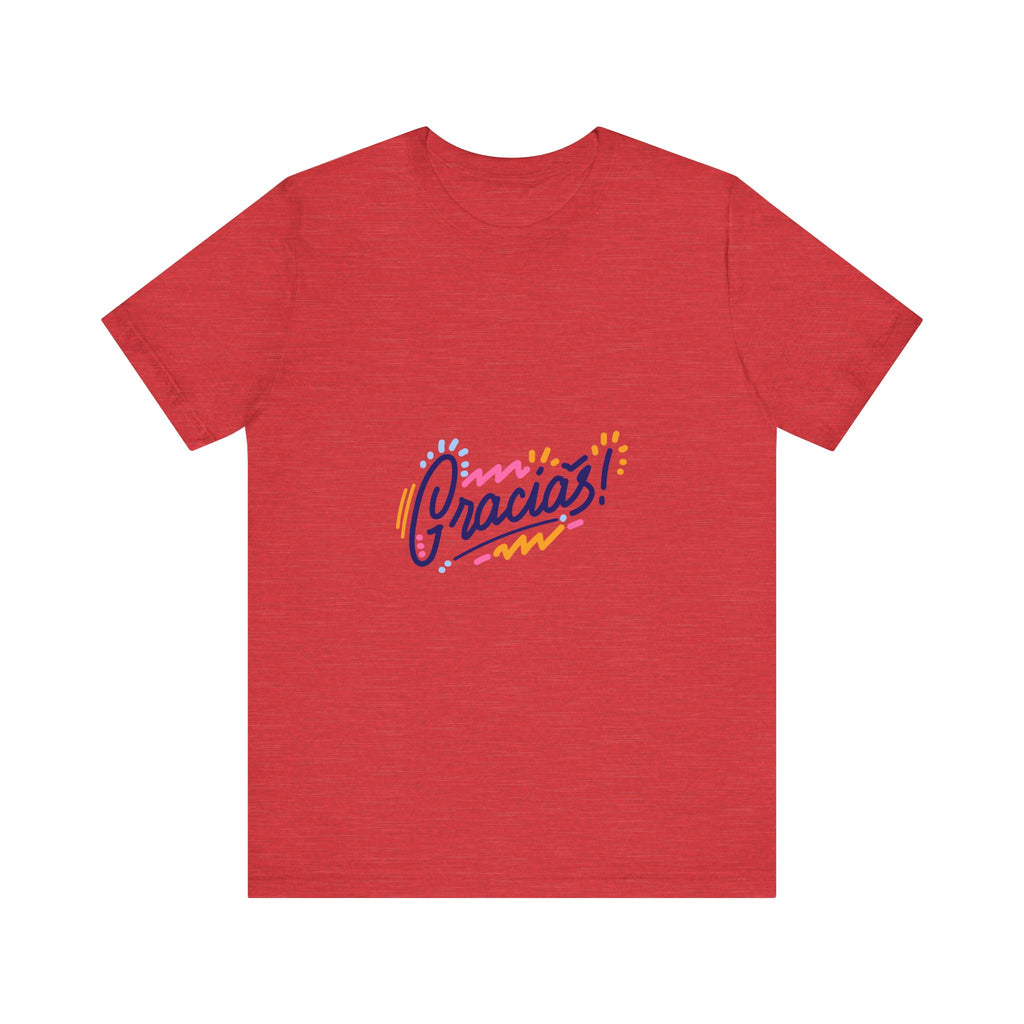 Gracias! Retro Script Tee — Colorful Thank You Graphic T-Shirt