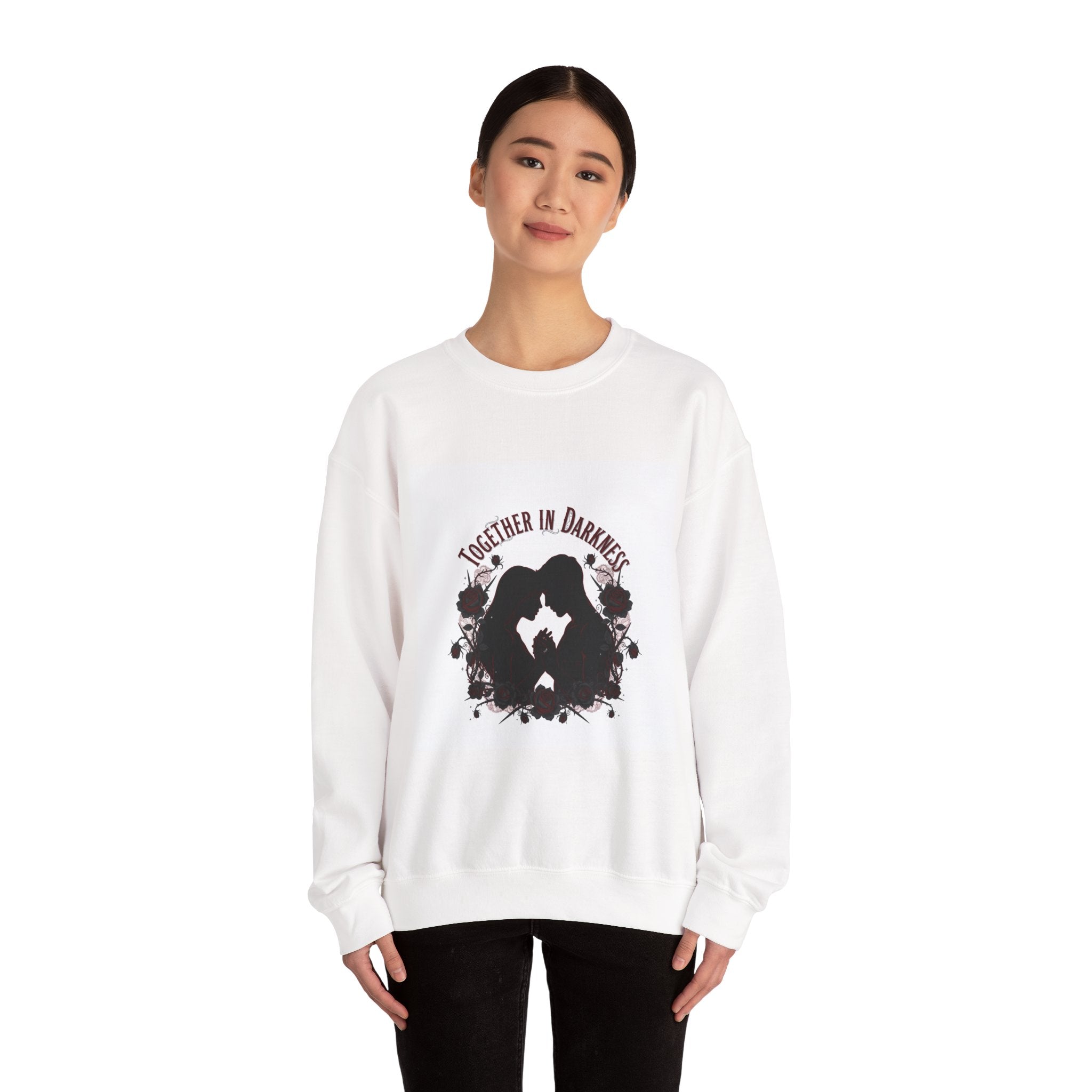 Together in Darkness Crewneck Sweatshirt | goth valentine, emo love