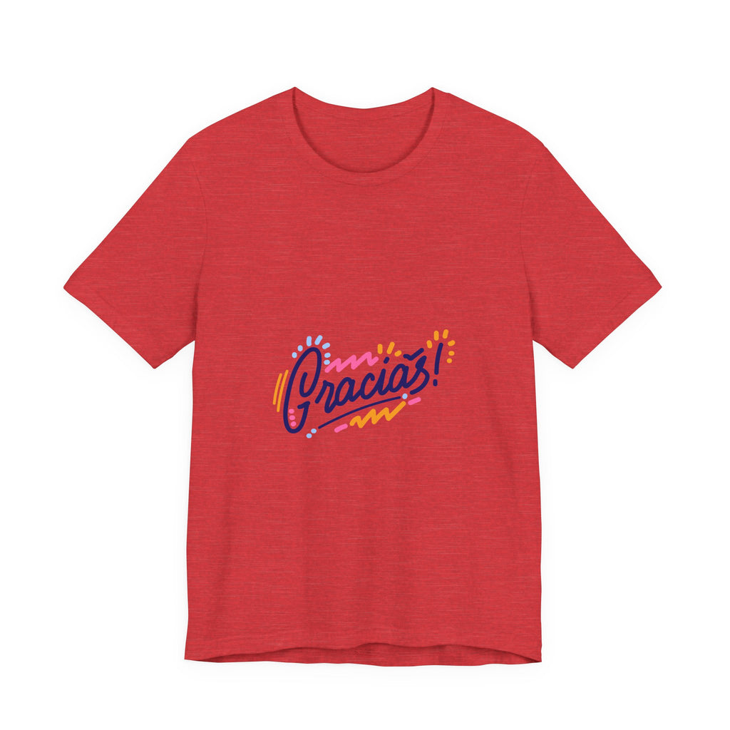 Gracias! Retro Script Tee — Colorful Thank You Graphic T-Shirt