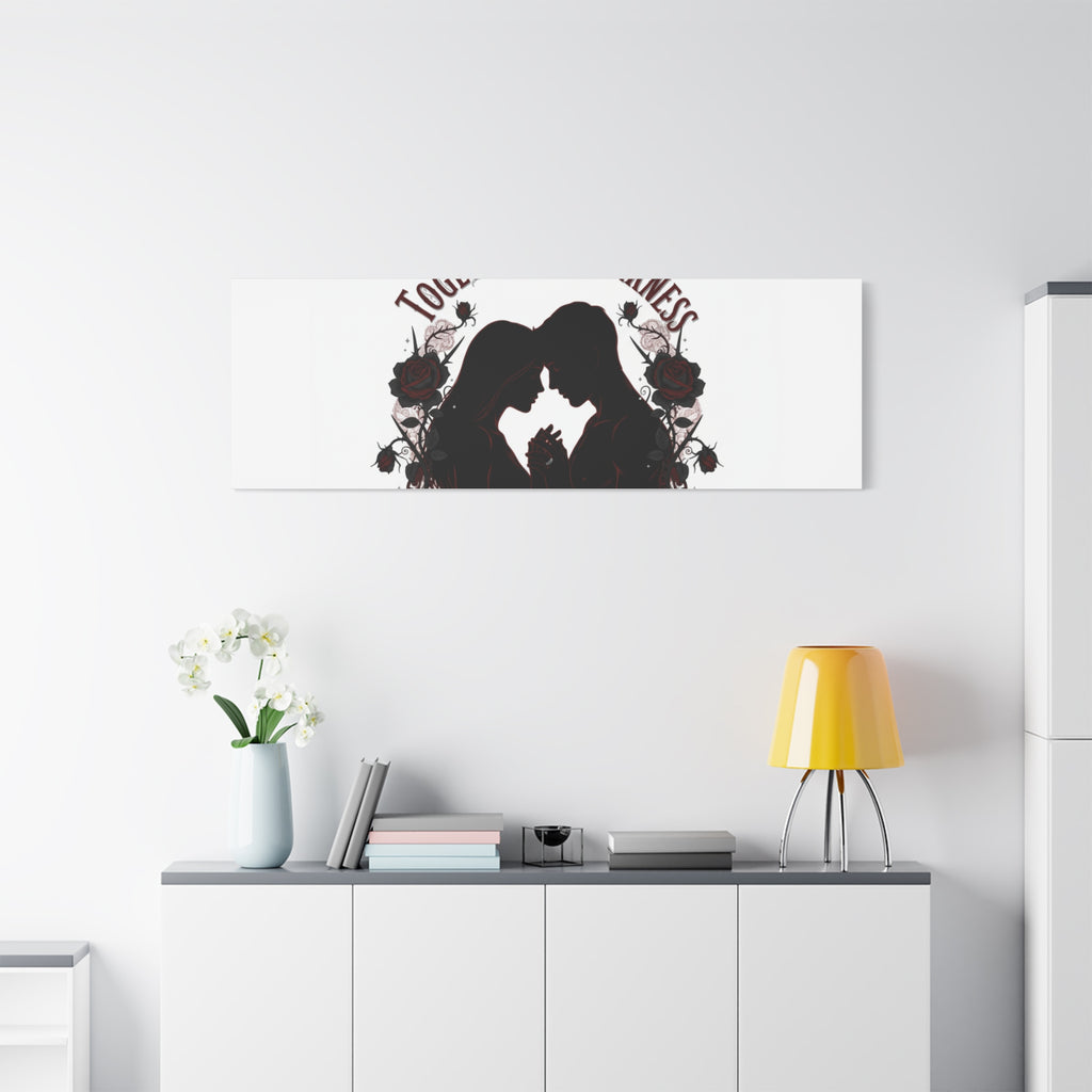 Together in Darkness Canvas, Dark Romance Art Print | Goth Valentine