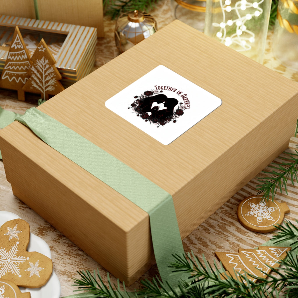 Together in Darkness Kiss-Cut Stickers | Goth Valentine, Dark Romance