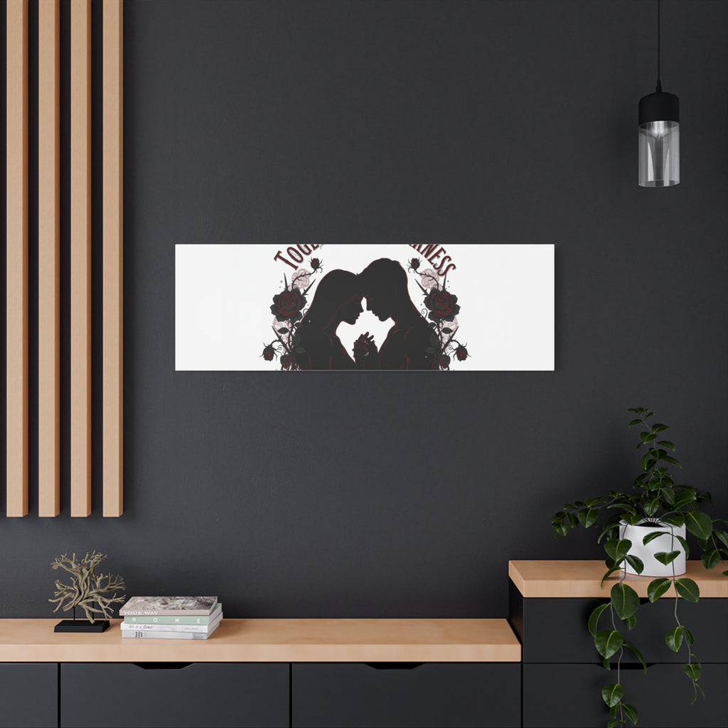 Together in Darkness Canvas, Dark Romance Art Print | Goth Valentine