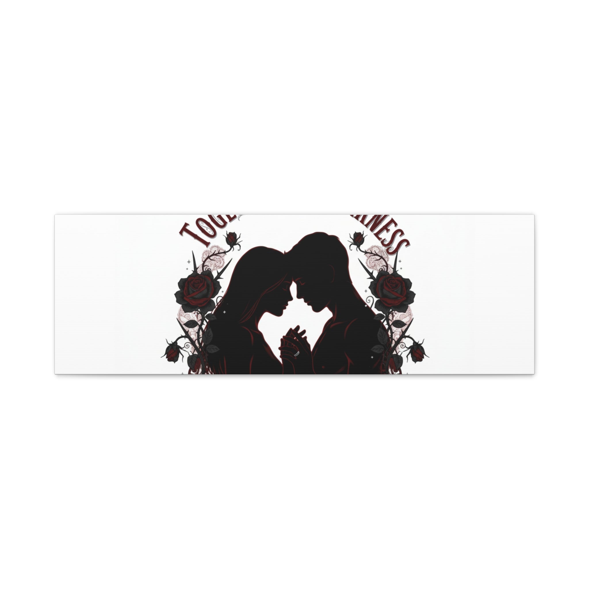 Together in Darkness Canvas, Dark Romance Art Print | Goth Valentine