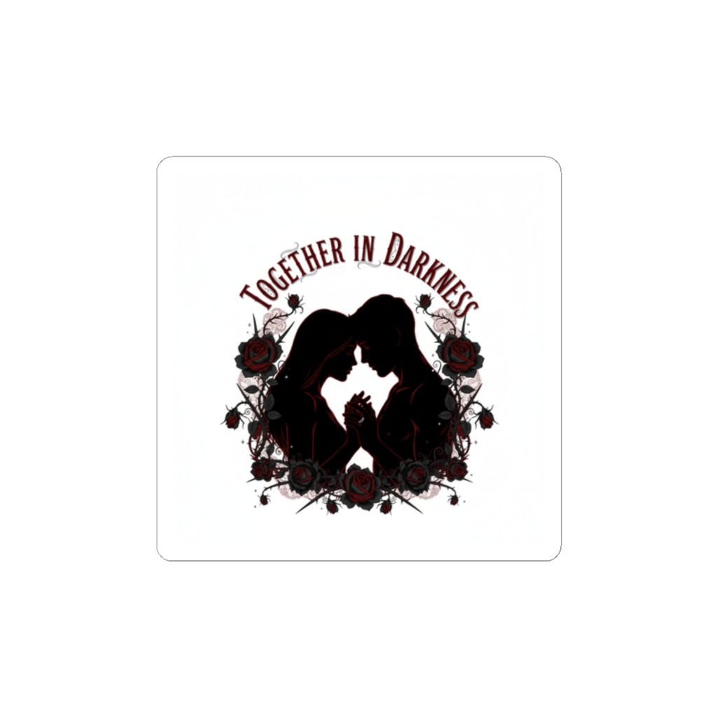 Together in Darkness Kiss-Cut Stickers | Goth Valentine, Dark Romance