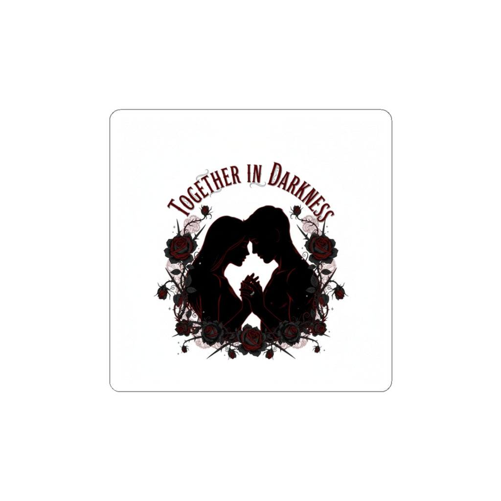 Together in Darkness Kiss-Cut Stickers | Goth Valentine, Dark Romance