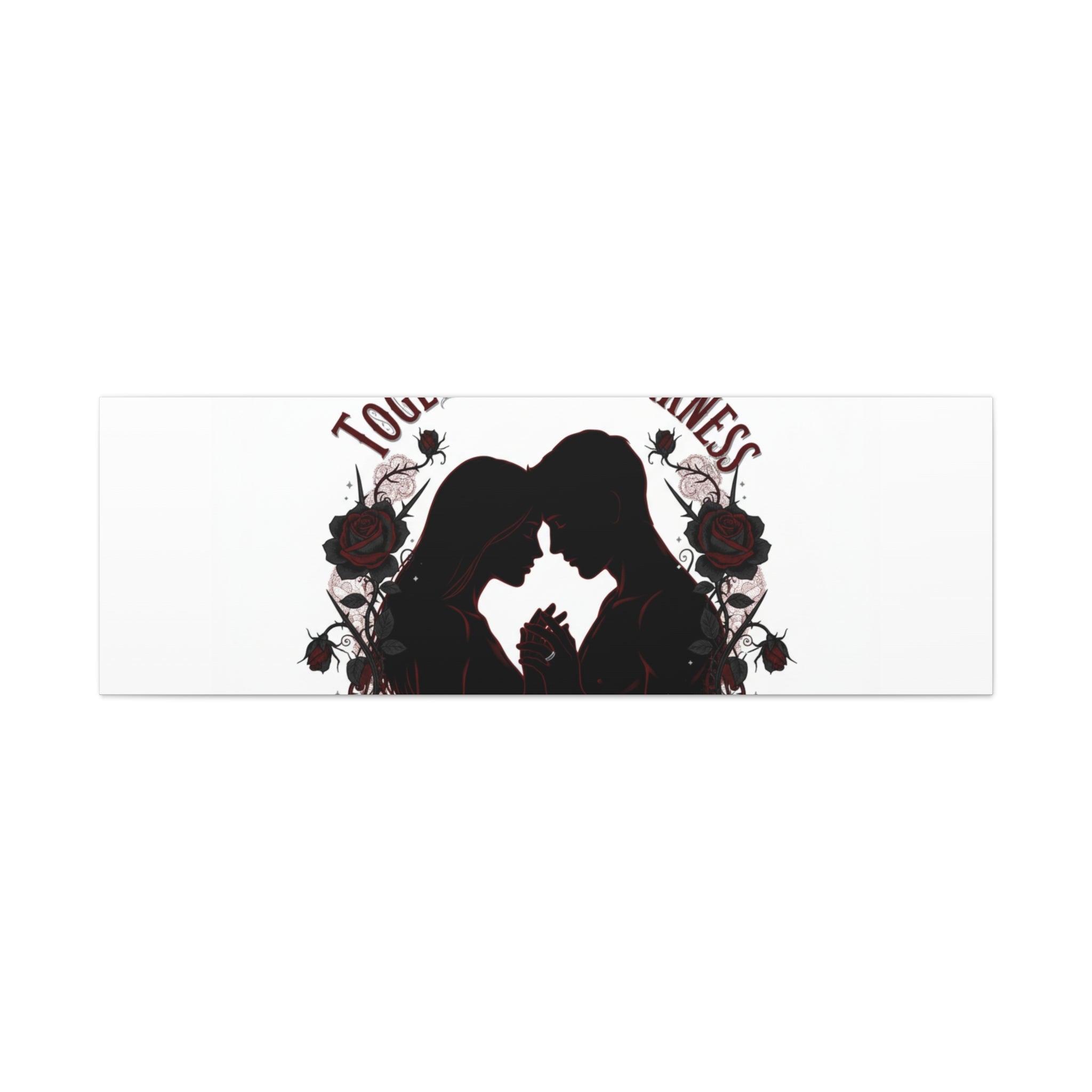 Together in Darkness Canvas, Dark Romance Art Print | Goth Valentine