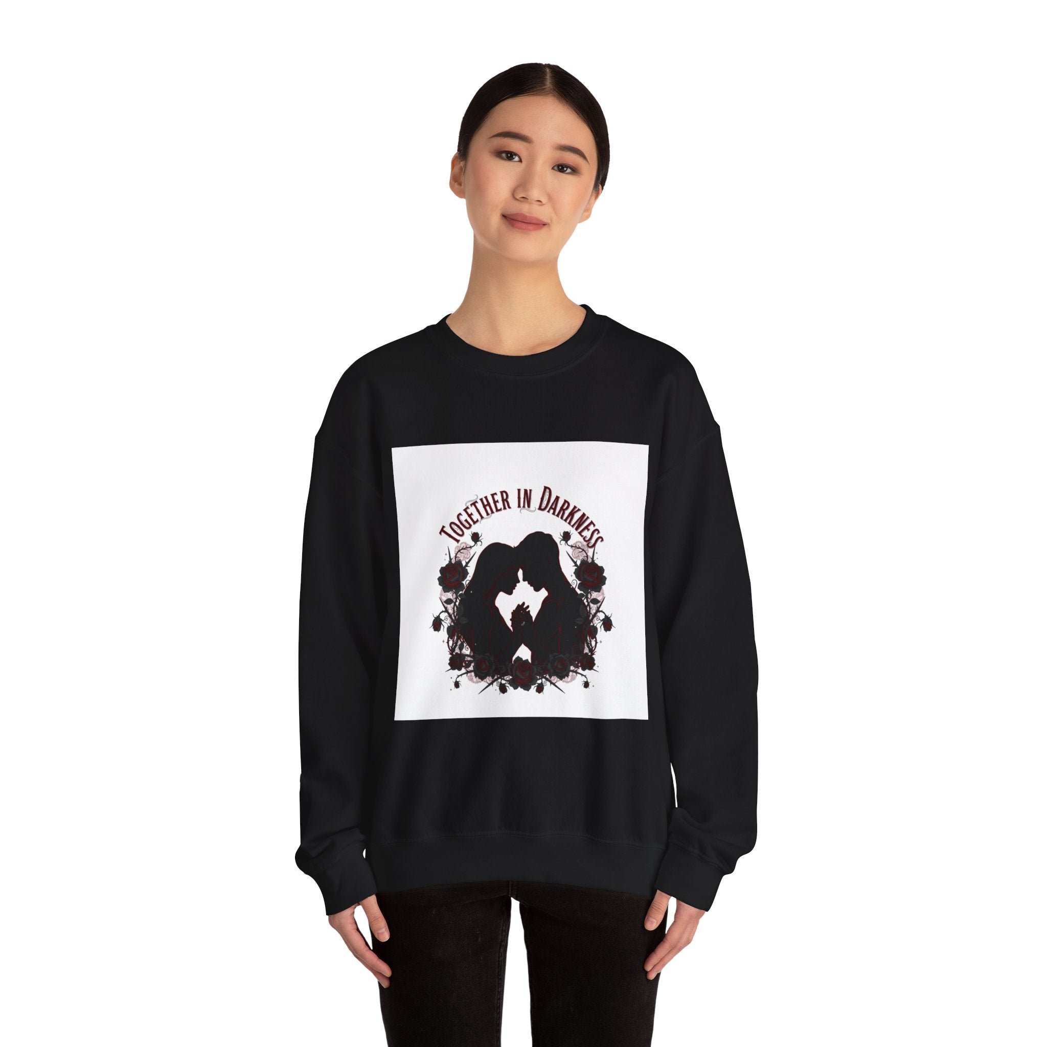 Together in Darkness Crewneck Sweatshirt | goth valentine, emo love