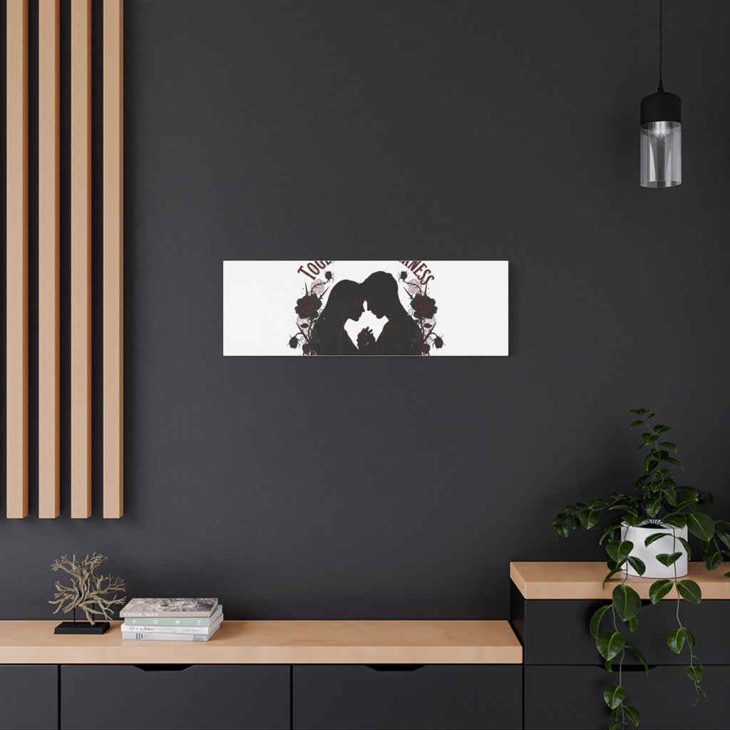 Together in Darkness Canvas, Dark Romance Art Print | Goth Valentine