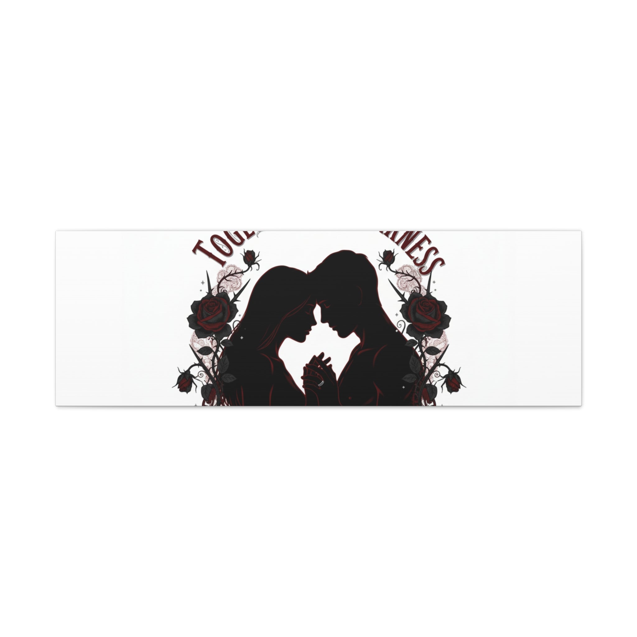 Together in Darkness Canvas, Dark Romance Art Print | Goth Valentine