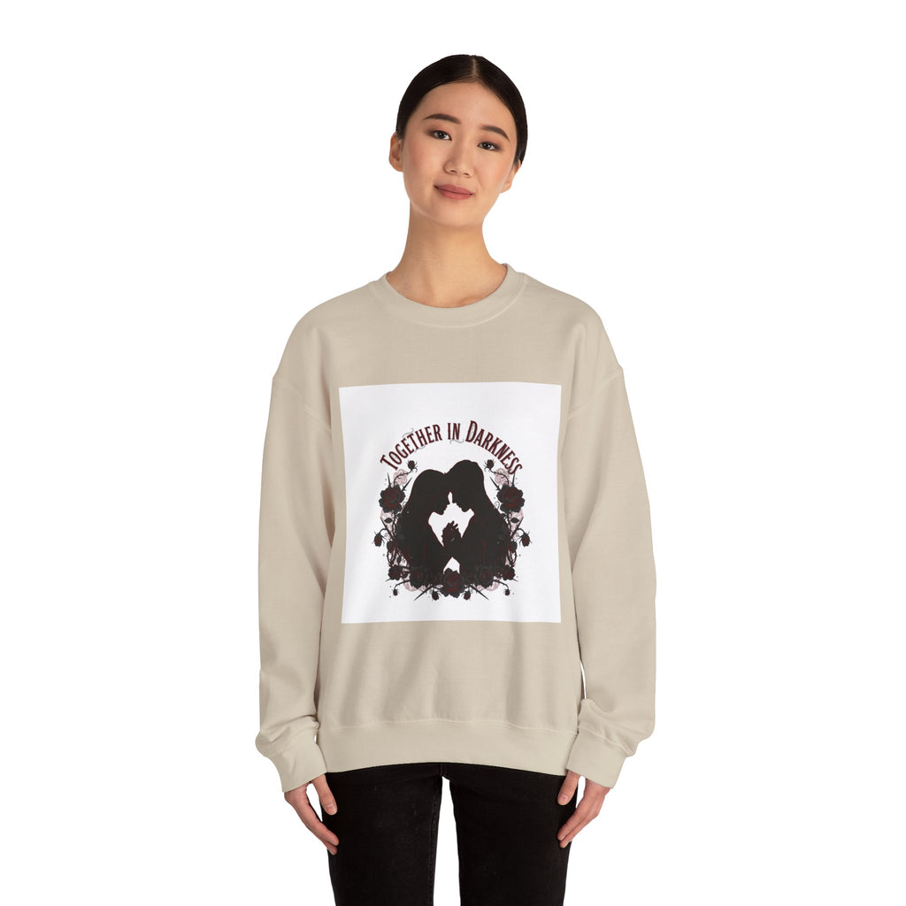 Together in Darkness Crewneck Sweatshirt | goth valentine, emo love