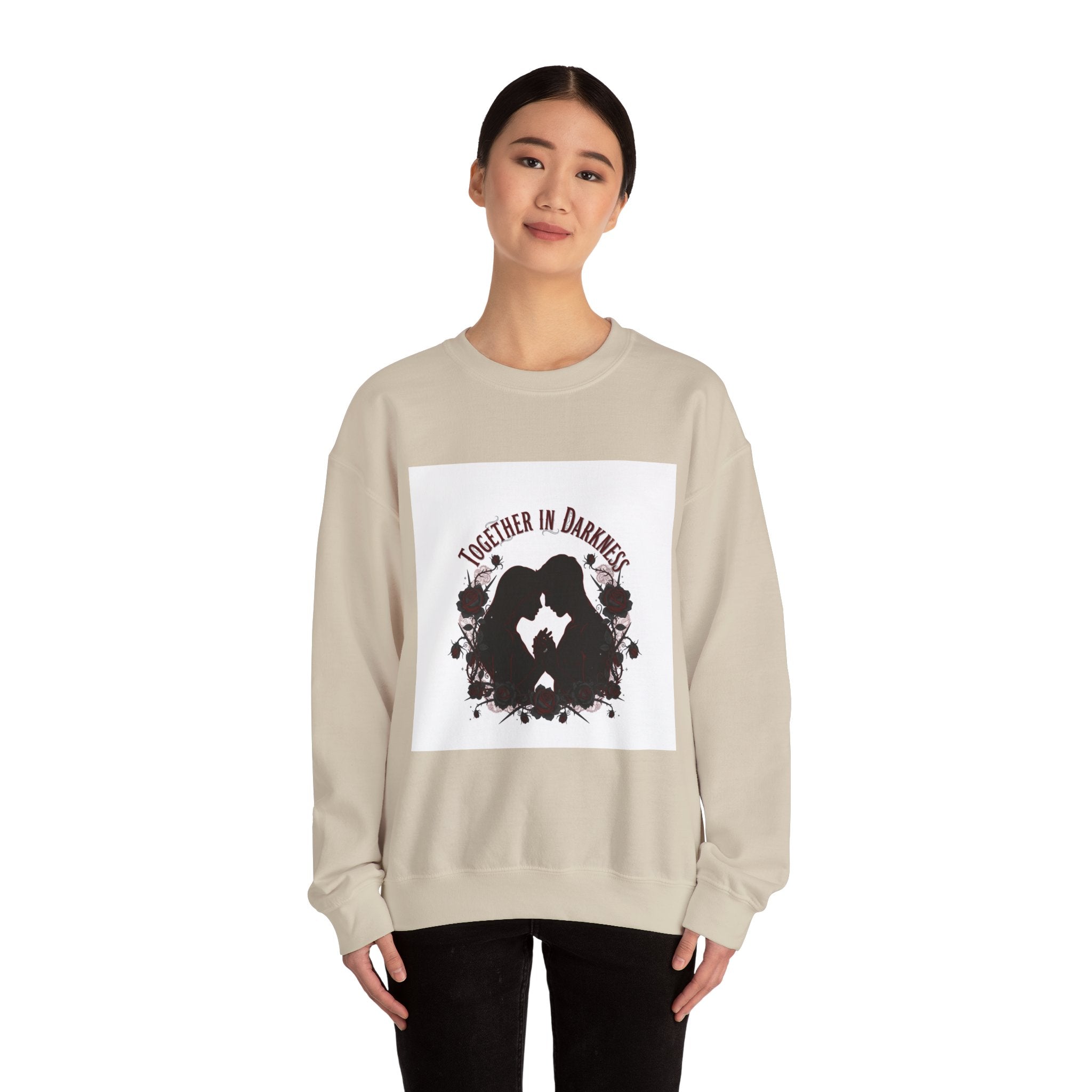 Together in Darkness Crewneck Sweatshirt | goth valentine, emo love