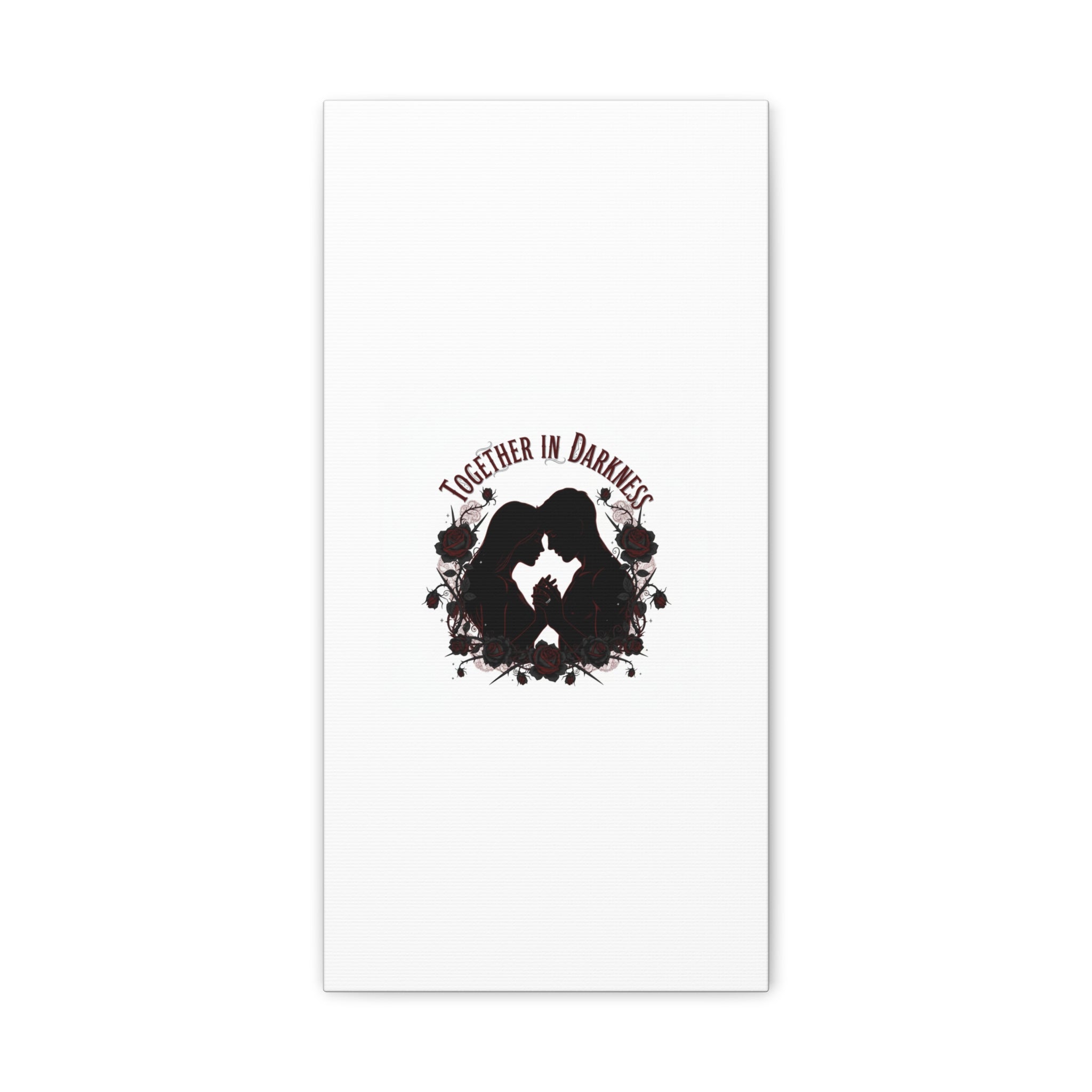 Together in Darkness Canvas, Dark Romance Art Print | Goth Valentine
