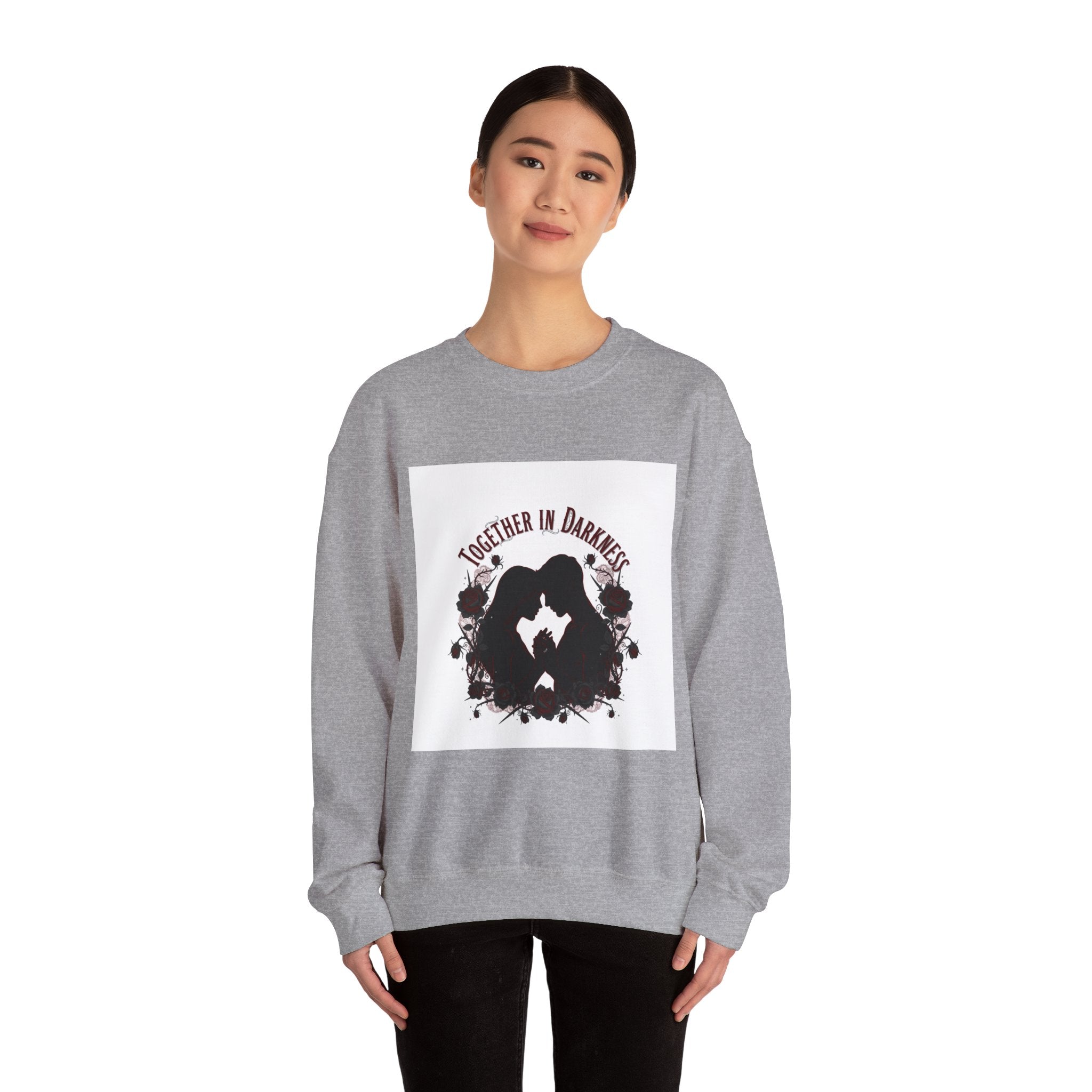 Together in Darkness Crewneck Sweatshirt | goth valentine, emo love