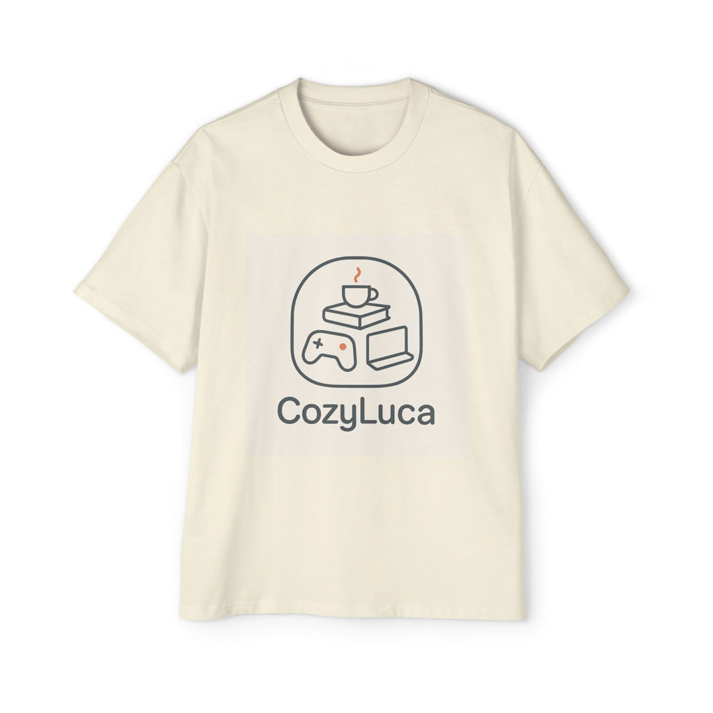 CozyLuca Gaming & Coffee Tee — Casual Oversized Men’s T-Shirt