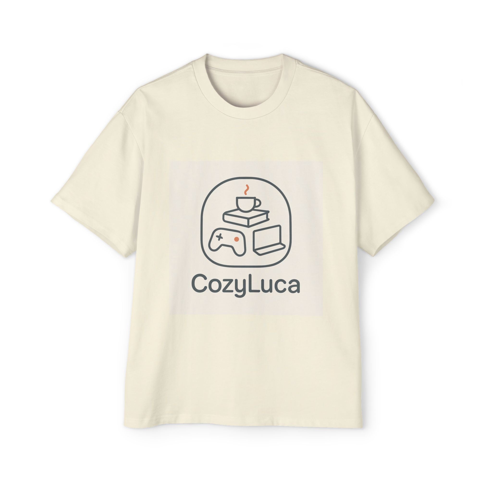 CozyLuca Gaming & Coffee Tee — Casual Oversized Men’s T-Shirt